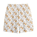 Cartoon Corgi Pattern Print Cotton Shorts
