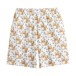 Cartoon Corgi Pattern Print Cotton Shorts