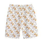 Cartoon Corgi Pattern Print Cotton Shorts