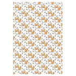 Cartoon Corgi Pattern Print Curtain