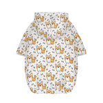 Cartoon Corgi Pattern Print Dog Zip Up Hoodie
