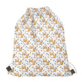 Cartoon Corgi Pattern Print Drawstring Bag