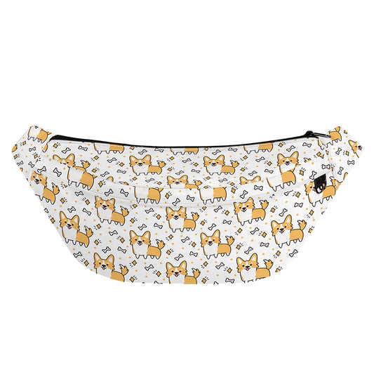 Cartoon Corgi Pattern Print Fanny Pack