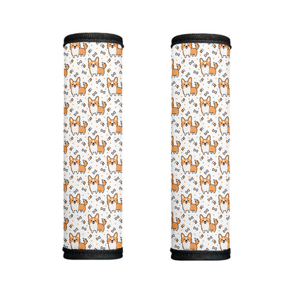 Cartoon Corgi Pattern Print Handle Covers