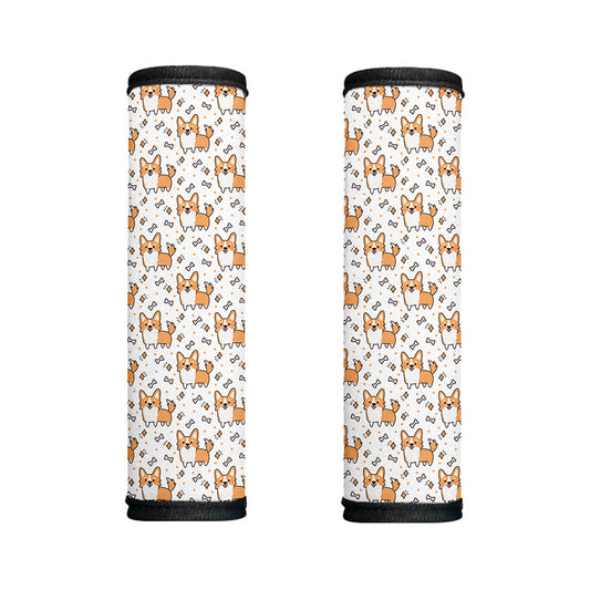 Cartoon Corgi Pattern Print Handle Covers