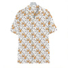 Cartoon Corgi Pattern Print Hawaiian Shirt