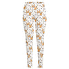 Cartoon Corgi Pattern Print High-Waisted Pocket Leggings