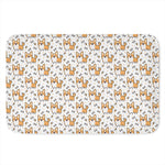 Cartoon Corgi Pattern Print Indoor Door Mat
