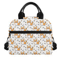 Cartoon Corgi Pattern Print Insulated Lunch Bag