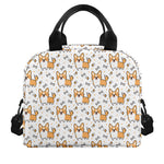 Cartoon Corgi Pattern Print Insulated Lunch Bag
