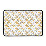 Cartoon Corgi Pattern Print Kitchen Mat