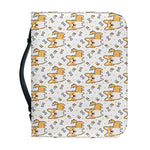 Cartoon Corgi Pattern Print Leather Bible Cover