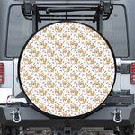 Cartoon Corgi Pattern Print Leather Spare Tire Cover