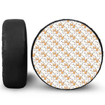 Cartoon Corgi Pattern Print Leather Spare Tire Cover