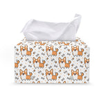 Cartoon Corgi Pattern Print Leather Tissue Box Cover