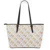 Cartoon Corgi Pattern Print Leather Tote Bag