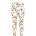 Cartoon Corgi Pattern Print Men's Leggings