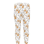 Cartoon Corgi Pattern Print Men's leggings