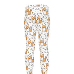 Cartoon Corgi Pattern Print Men's leggings