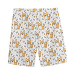 Cartoon Corgi Pattern Print Men's Sports Shorts