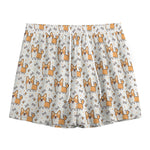 Cartoon Corgi Pattern Print Mesh Shorts