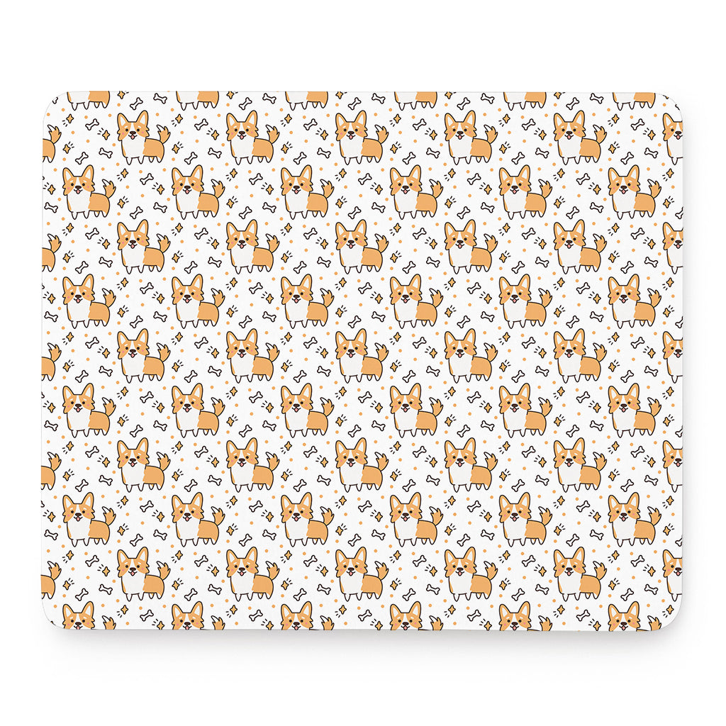 Cartoon Corgi Pattern Print Mouse Pad