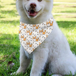 Cartoon Corgi Pattern Print Over The Collar Dog Bandana