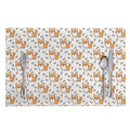 Cartoon Corgi Pattern Print Placemat