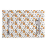 Cartoon Corgi Pattern Print Placemat