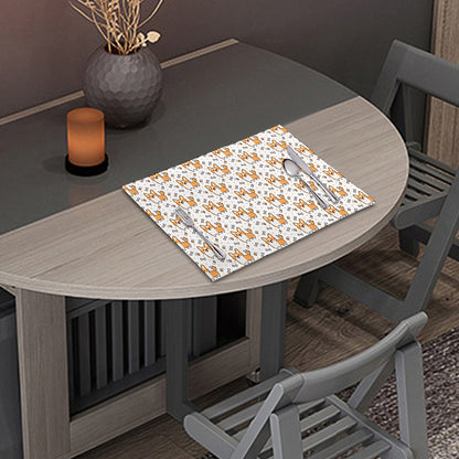 Cartoon Corgi Pattern Print Placemat