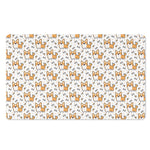 Cartoon Corgi Pattern Print Polyester Doormat