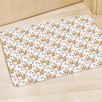 Cartoon Corgi Pattern Print Polyester Doormat