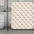 Cartoon Corgi Pattern Print Polyester Shower Curtain