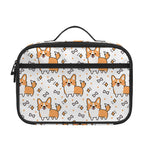 Cartoon Corgi Pattern Print Portable Lunch Bag
