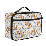 Cartoon Corgi Pattern Print Portable Lunch Bag
