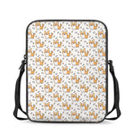 Cartoon Corgi Pattern Print Rectangular Crossbody Bag