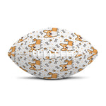 Cartoon Corgi Pattern Print Rugby Ball