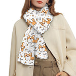 Cartoon Corgi Pattern Print Scarf