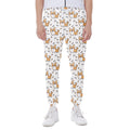 Cartoon Corgi Pattern Print Joggers