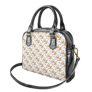 Cartoon Corgi Pattern Print Shoulder Handbag