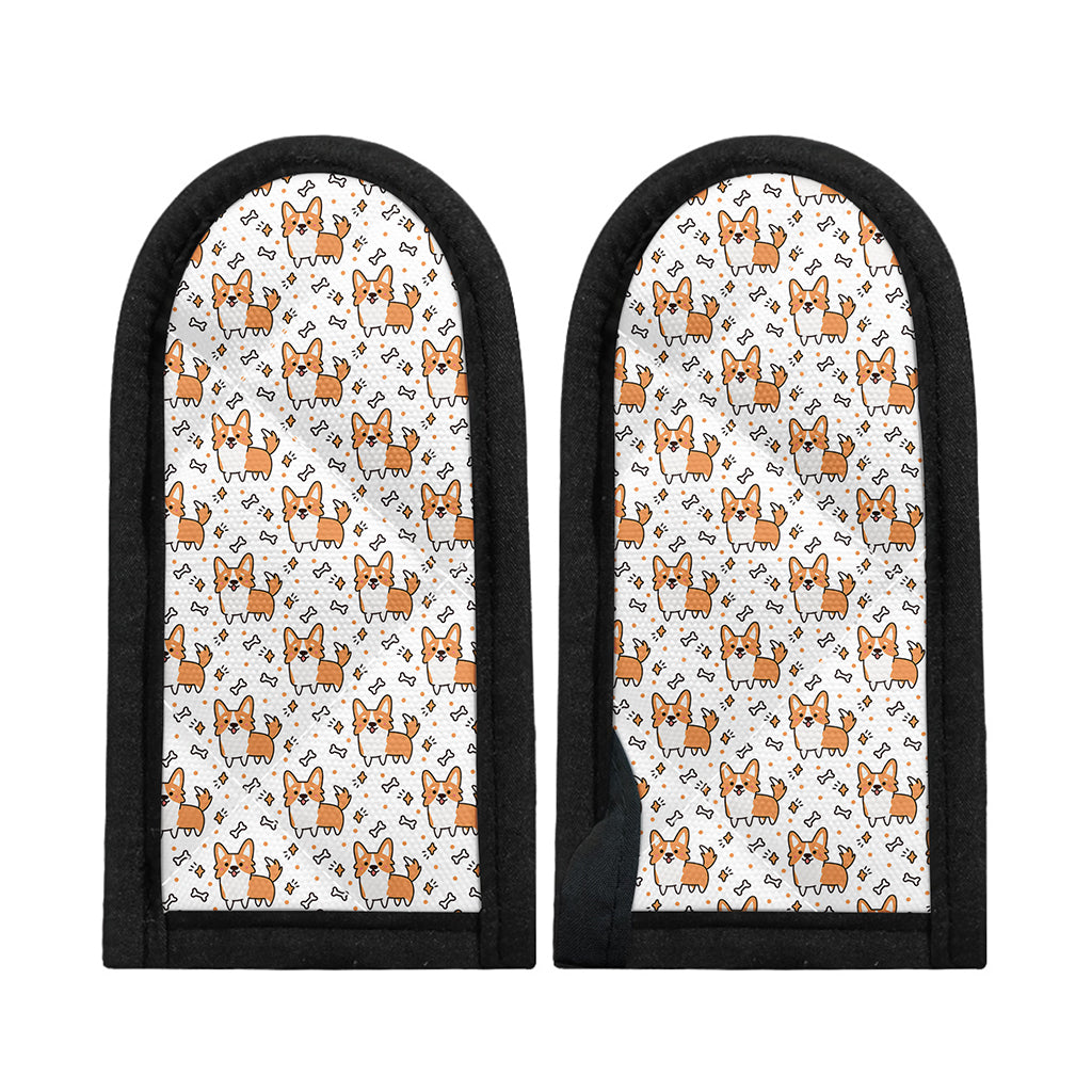 Cartoon Corgi Pattern Print Skillet Handle Cover
