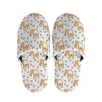 Cartoon Corgi Pattern Print Slippers
