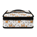 Cartoon Corgi Pattern Print Small Lunch Bag