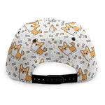 Cartoon Corgi Pattern Print Snapback Cap