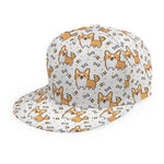 Cartoon Corgi Pattern Print Snapback Cap