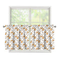 Cartoon Corgi Pattern Print Tier Curtains