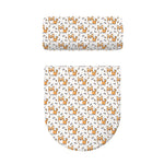 Cartoon Corgi Pattern Print Toilet Lid And Tank Cover Set