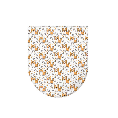 Cartoon Corgi Pattern Print Toilet Lid Cover