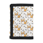 Cartoon Corgi Pattern Print Trifold Wallet