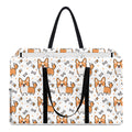 Cartoon Corgi Pattern Print Utility Tote Bag